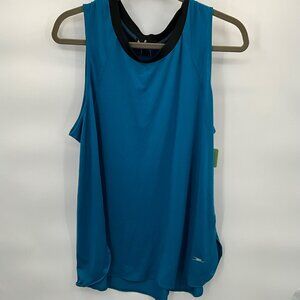 Crane Women's Blue Sleeveless Performance Tank‎ Top XL Lightweight